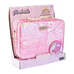 Girabrilla Tweed Case - Maxi Valigetta Make-Up Rosa