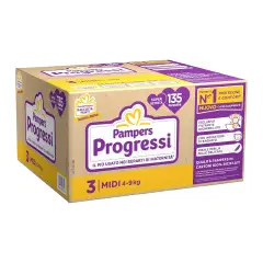 Pannolini Pampers Progressi Pentapack - Taglia 3 - 4-9 Kg - 135 Pezzi