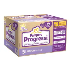 Pannolini Pampers Progressi Pentapack - Taglia 5 - 11-25 Kg - 87 Pezzi