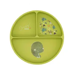 Piatto Con Ventosa In Silicone - Dinosauro Cracky