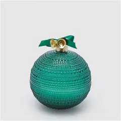 Candela Con Profumo In Vetro verde Natale