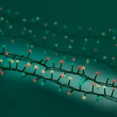 Luci di Natale Lumineo Compact - 1000 Led Multicolor - Filo Nero da 22,5 metri