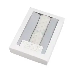 Set 3 Pezzi Mussola 80x80 Cm Azzurro