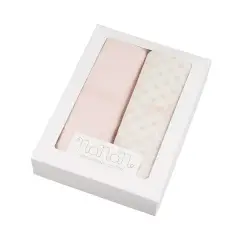 Set 2 Pezzi Mussola 120x120 Cm Rosa