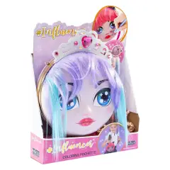 Influencer Coloring Pochette con Capelli Lilla