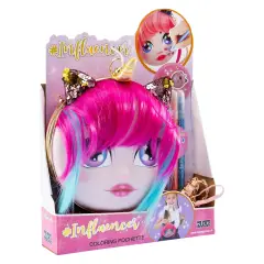 Influencer Coloring Pochette con Capelli Fucsia