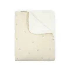 Coperta Lettino 100x140 Jersey Print con Spugna Peluche Fishes Bamboom