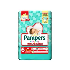 Pampers Pacco Base Baby-Dry Mutandino 6^ +15 Kg XL 13 Pezzi