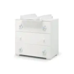 Dudu Como' Bianco con Fiocco Azzurro