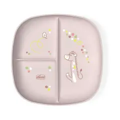 Chicco Piatto Pappa 12+ Mesi - Con Scomparti Rosa