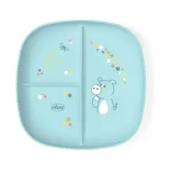 Chicco Piatto Pappa 12+ Mesi - Con Scomparti Azzurro