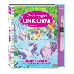 Libro Da Colorare Con Il Magico Pennello Ad Acqua: Tanti Magici Unicorni