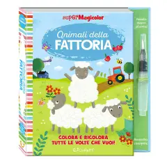 Libro Da Colorare Con Il Magico Pennello Ad Acqua: Animali Della Fattoria