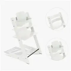 Tripp Trapp Bianco Bundle con Baby Set bianco Stokke