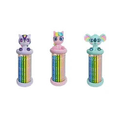 Box 12 Matite Colorate con Tappo 3D Sweet Dreams