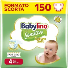 Babylino Sensitive Economy Pannolini Taglia 4 - 8/13 Kg - 50 Pezzi