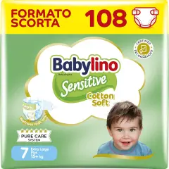 Babylino Sensitive Economy Pannolini Taglia 7 - 15+ Kg - 36 Pezzi Per Conferzione X