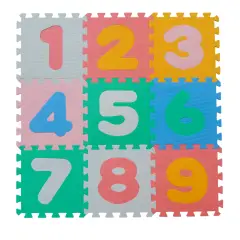 Tappetino Eva Puzzle Mat Numeri – 9 Pezzi (30x30 cm, Spessore 1 cm)