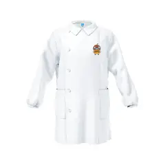 Grembiule Bambino Asilo Hamburger Bianco 6 Anni