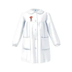 Grembiule Bambina Asilo Bambina Rossa Bianco 2 Anni