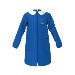 Grembiule Bambina Scuola Zip Cuoricini Blu 11 Anni