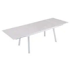 Tavolo Merano Stone Bianco Allung.170/220/270x90 Cm in Alluminio Salmar