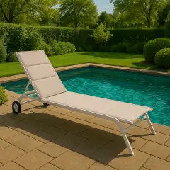 Lettino Prendisole Da Giardino Jask Bianco Salmar