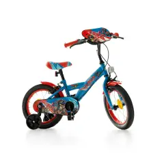 Bicicletta Bambino T-Rex Blu12 Pollici con Rotelline Stabilizzatrici