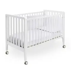 Lettino Evolutivo Win Pali Bianco 6in1 con Tessile Righe Tortora