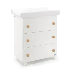 Bagnetto Fasciatoio Cassettiera Pali WIN Bianco/Naturale