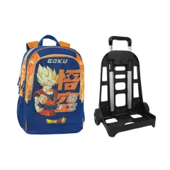Dragon Ball Super Zaino Scuola Organizzato Trolley Staccabile