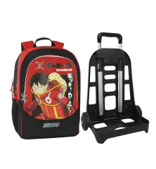 One Piece Zaino Scuola Organizzato Trolley Staccabile