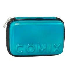 Comix Astuccio Scuola Corredo Maxi Zip Classic Celeste