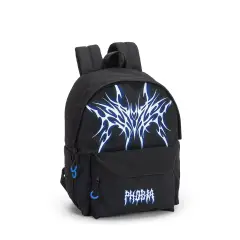Zaino Americano Scuola Phobia Nero con Stampa Tribale