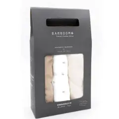 Bamboom Swaddle Muslin Multiuso 70x70cm 3pz Fishes/Off White/Almond