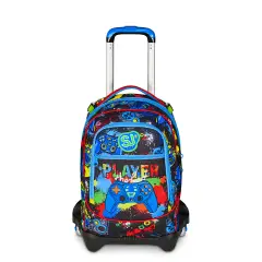Sj Gang Game-led Boy Zaino Scuola Trolley Jack-3wd+