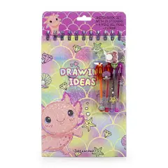 Tri-coastal Design Sketchbook Set con Stickers Axolotl