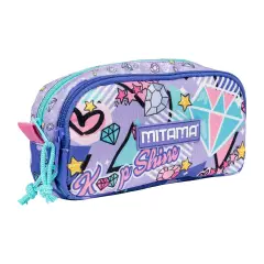 Mitama Bustina 2 Zip DOUBLE DIAMOND Portapenne Scuola