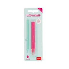 Legami Lovely Friends - Set di 2 ricariche per penna gel, colore: Rosoo