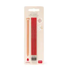 Refill per Penna Gel Cancellabile Rossa, Set 3 Pezzi