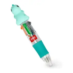 Legami - Mini Penna a Sfera 4 Colori, Mini Magic Rainbow - Tema Dino