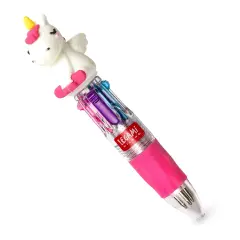 Legami - Mini Penna a Sfera 4 Colori, Mini Magic Rainbow - Unicorn