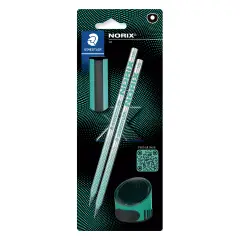 Matita Norix Staedtler In Grafite Grad. HB Set Scuola 3 Pezzi Verde