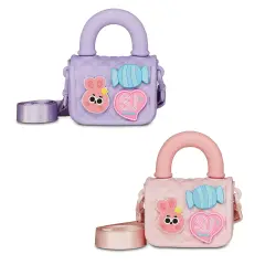 Sj Gang Plushy Borsettina con Tracolla Colori Assortiti Lilla E Rosa