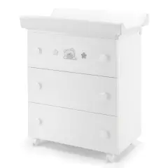 Bagnetto Teo Bianco Grigio Pali – Fasciatoio 3 in 1 per Bambini