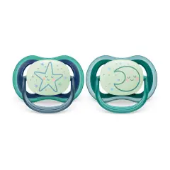Philips Avent Ultra Air Night 6-18 Mesi Boy – 2 Ciucci Fluorescenti