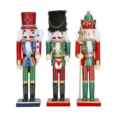 Schiaccianoci in Legno 30 cm con Spada, Tamburo o Scettro