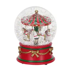 Palla di Neve Natalizia Carosello Cavalli 15,8 cm con Neve