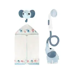 Set Bagnetto Elephant Baby Shower Cloudy Blue
