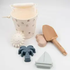 Bamboom Set Spiaggia Morbido Secchiello con Accesori  Fishes